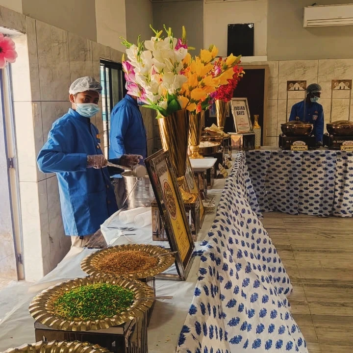 Corporate event catering setup